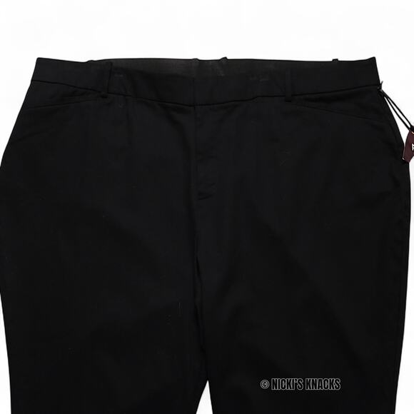 Ava & Viv Plus Size Capri Dress Pants Black Hook Closure Zip Fly Size 28 - Picture 3 of 10